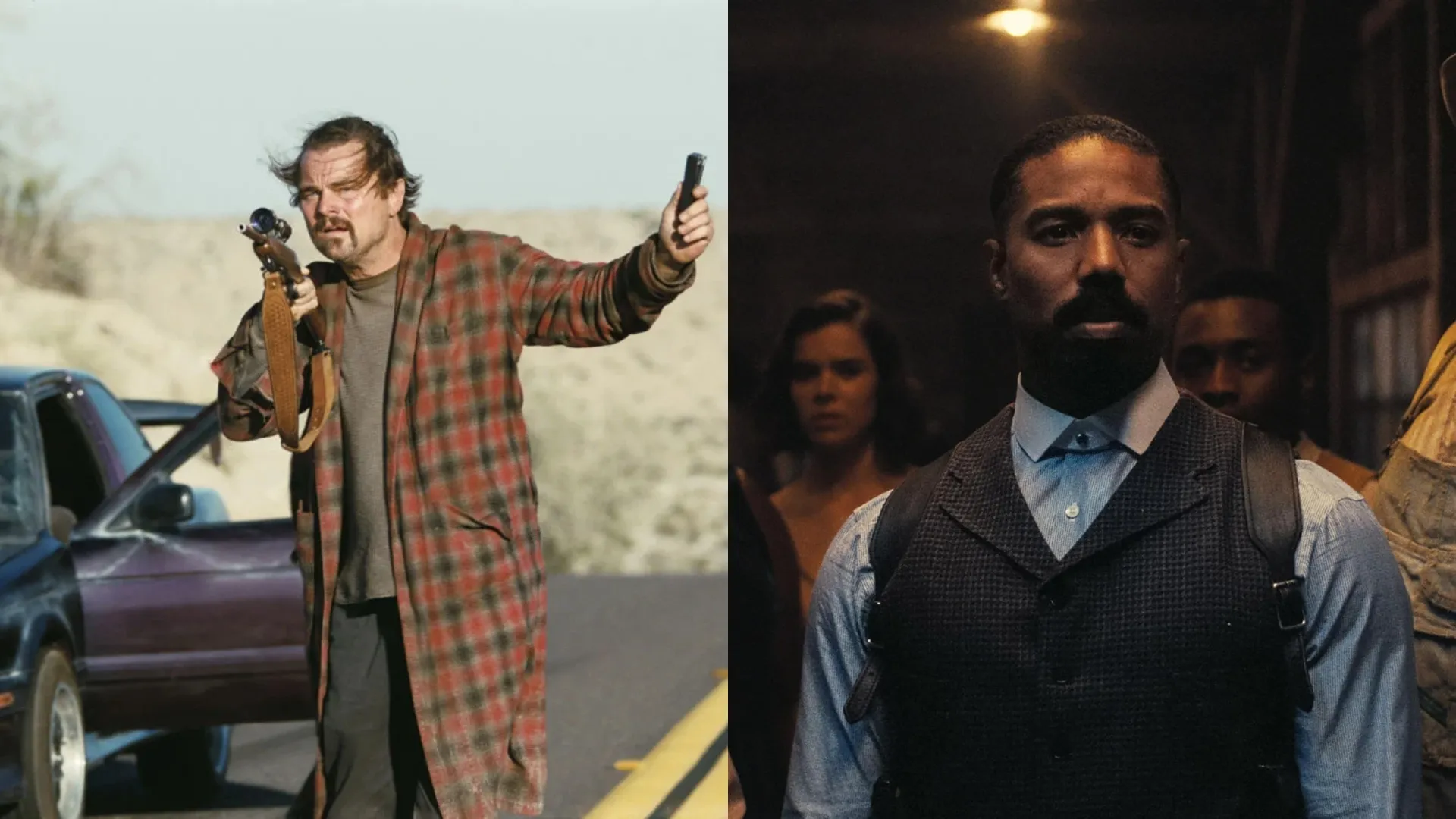 Leonardo DiCaprio in One Battle After Another // Michael B. Jordan in Sinners