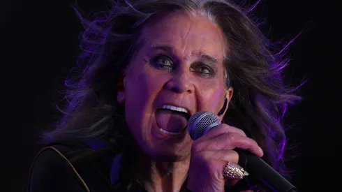 Musician Ozzy Osbourne performs during half-time of the 2022 NFL season opening game between the Buffalo Bills and the Los Angeles Rams at SoFi Stadium.
