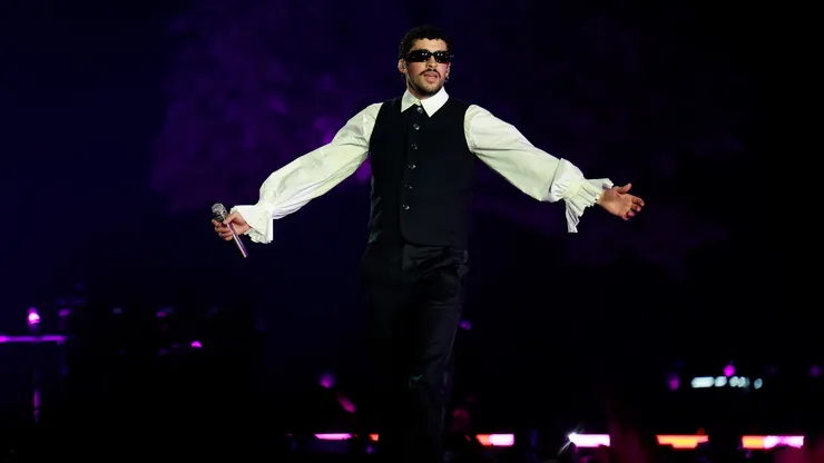 Bad Bunny performs during Spotify's Billions Club Live show at Tipstar Dome Chiba on March 07, 2026 in Tokyo, Japan.