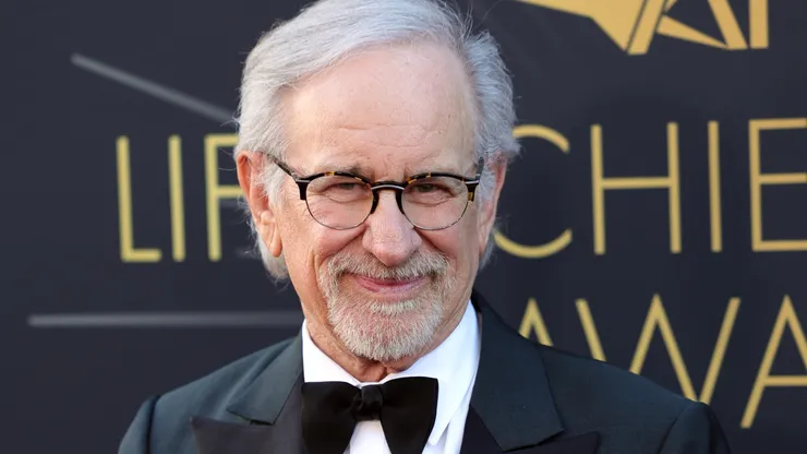 Steven Spielberg attends the AFI Life Achievement Award Ceremony honoring Francis Ford Coppola at Dolby Theatre on April 26, 2025 in Hollywood, California.