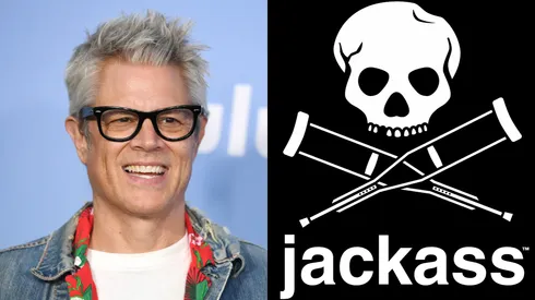 Johnny Knoxville attends the red carpet premiere of Hulu's "Reboot" — Jackass logo.