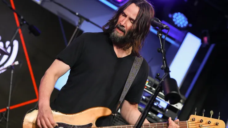 Keanu Reeves of Dogstar performs at SiriusXM Studios.