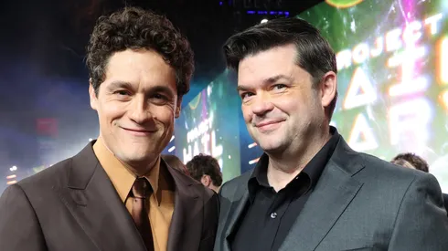 Chris Miller and Phil Lord attend the World Premiere of Project Hail Mary at Cineworld Leicester Square.
