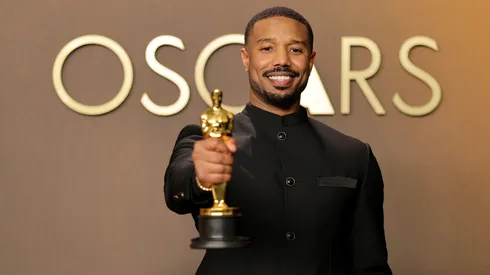 Michael B. Jordan, winner of the Best Actor Award for “Sinners”, poses in the press room during the 98th Oscars at Dolby Theatre on March 15, 2026 in Hollywood, California.