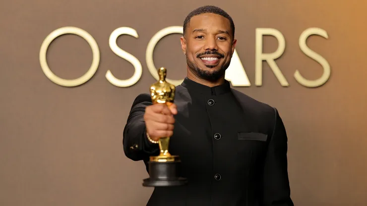 Michael B. Jordan, winner of the Best Actor Award for “Sinners”, poses in the press room during the 98th Oscars at Dolby Theatre on March 15, 2026 in Hollywood, California.