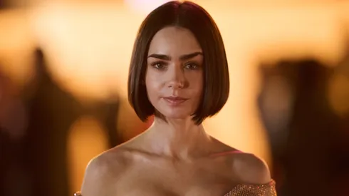 Lily Collins attends "The Devil Wears Prada: The Musical" World Premiere in 2024.