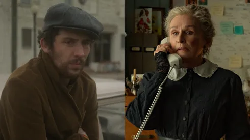 Josh O'Connor in The Mastermind and Glenn Close in Wake Up Dead Man.
