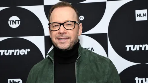 Donnie Wahlberg poses in the green room during the TCA Turner Winter Press Tour 2019 at The Langham Huntington Hotel and Spa.