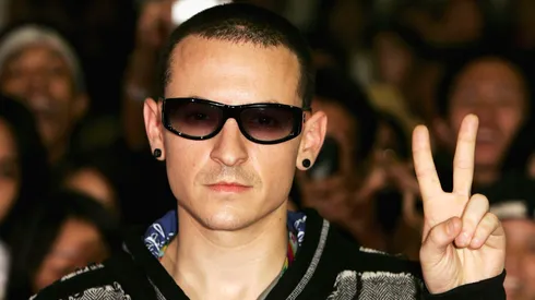 Chester Bennington from Linkin Park arrives at "MTV Asia Aid" at the IMPACT Arena on February 3, 2005.