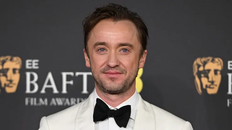 Tom Felton attends the 2025 EE BAFTA Film Awards at The Royal Festival Hall.