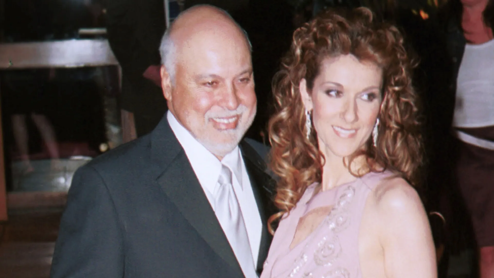 Celine Dion poses with her husband Rene Angelil at Sony Music Entertainments Grammys in 2002 (Source: David Klein/Getty Images)