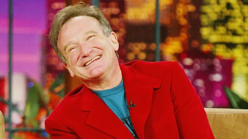 Comedian/actor Robin Williams appears on "The Tonight Show with Jay Leno" at the NBC Studios.