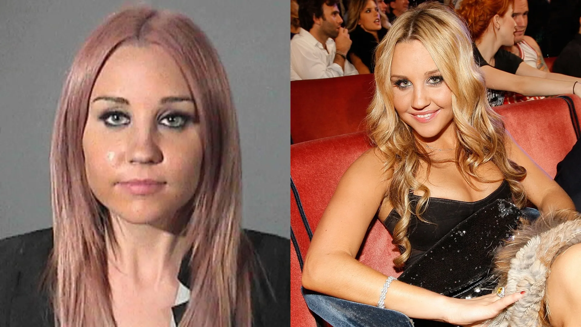 Amanda Bynes in 2012 and in 2009 (Source: Los Angeles County Sheriff’s Office via Getty Images — Christopher Polk/Getty Images)