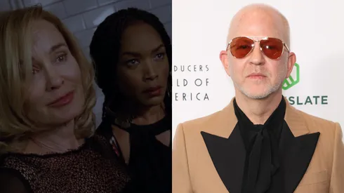 Jessica Lange, Angela Bassette and Ryan Murphy.