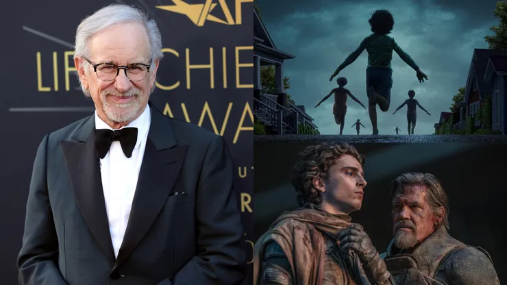 Steven Spielberg attends the AFI Life Achievement Award Ceremony honoring Francis Ford Coppola at Dolby Theatre on April 26, 2025 in Hollywood, California.
