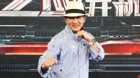 Jackie Chan poses during a press conference and photocall for Bleeding Steel at Sydney Opera House on July 28, 2016 in Sydney, Australia.