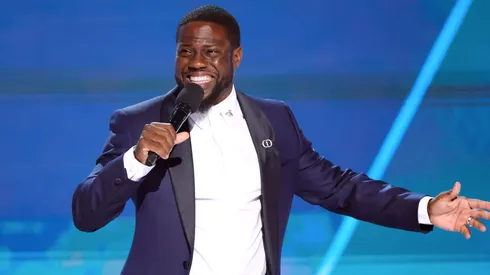 Host Kevin Hart speaks onstage during the 2025 BET Awards at Peacock Theater on June 09, 2025 in Los Angeles, California.