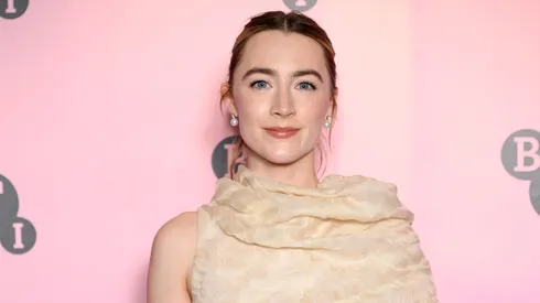 Saoirse Ronan poses ahead of an in conversation, in partnership with Vanity Fair, at the BFI Southbank on December 18, 2024 in London, England.