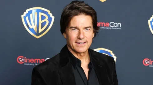 Tom Cruise promotes the upcoming film "Digger" at the Warner Bros. Pictures presentation at The Dolby Colosseum at Caesars Palace.