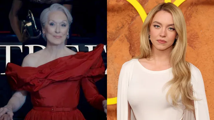 Meryl Streep ad Miranda Presley in The Devil Wears Prada 2 — Sydney Sweeney attends the Los Angeles Premiere of HBO's "Euphoria" Season 3.