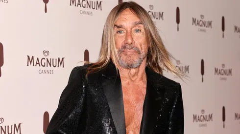 Iggy Pop arrives at the Magnum Wherever Pleasure Takes You party at Magnum Beach on May 16, 2024