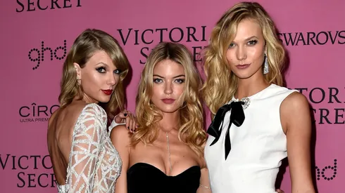 Taylor Swift, Martha Hunt and Karlie Kloss attend the after party for the annual Victoria's Secret fashion show in 2014.