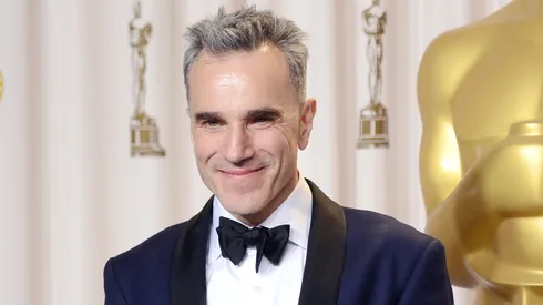Actor Daniel Day-Lewis, winner of the Best Actor award for "Lincoln," poses in the press room during the Oscars held at Loews Hollywood Hotel on February 24, 2013 in Hollywood, California.