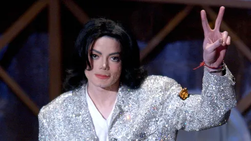 Singer Michael Jackson accepts his Peformer of the Century Award during the 29th Annual American Music Awards.
