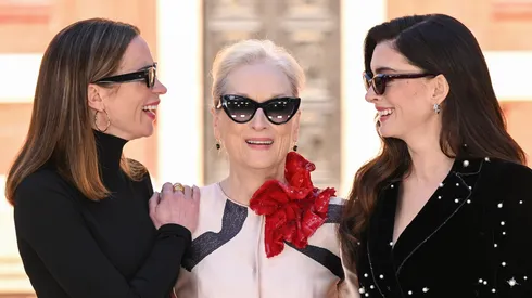 Emily Blunt, Meryl Streep and Anne Hathaway attend the UK Photocall of 20th Century Studios' 'The Devil Wears Prada 2' at the V&A South Kensington.