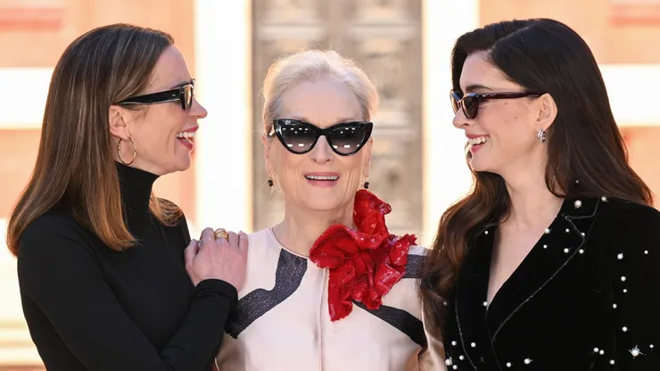 Emily Blunt, Meryl Streep and Anne Hathaway attend the UK Photocall of 20th Century Studios' 'The Devil Wears Prada 2' at the V&A South Kensington.
