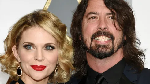 Jordyn Blum (L) and recording artist Dave Grohl attend the 88th Annual Academy Awards at Hollywood and Highland Center.