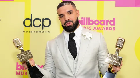 Drake, winner of the Artist of the Decade Award, poses backstage for the 2021 Billboard Music Awards, broadcast on May 23, 2021 at Microsoft Theater in Los Angeles, California.