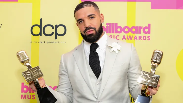 Drake, winner of the Artist of the Decade Award, poses backstage for the 2021 Billboard Music Awards, broadcast on May 23, 2021 at Microsoft Theater in Los Angeles, California.