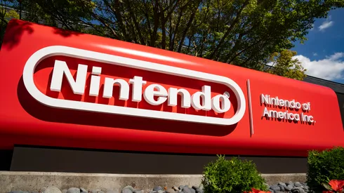 A sign is seen outside of the Nintendo of America headquarters on July 3, 2024