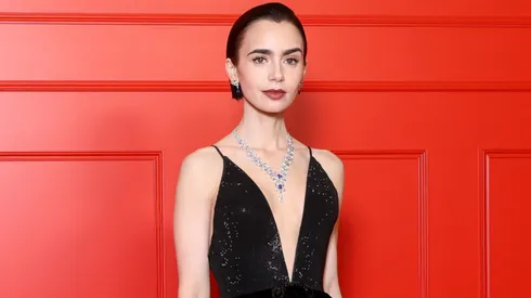 Lily Collins attends the "Emily In Paris" - Season Five - Netflix Paris Premiere