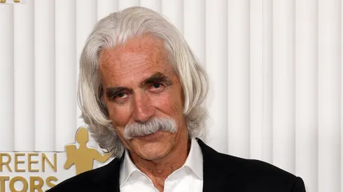 Sam Elliott, recipient of the Male Actor in a Television Movie or Limited Series award for "1883," poses in the press room during the 29th Annual Screen Actors Guild Awards at Fairmont Century Plaza.