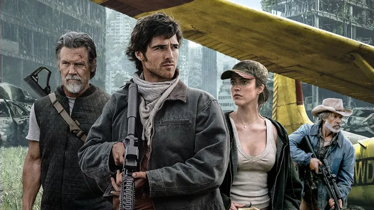 Jacob Elordi, Margaret Qualley and Josh Brolin in The Dog Stars (2026)