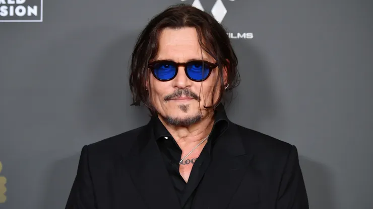 Johnny Depp attends the Premiere of "Modi: Three Days On The Wing Of Madness" at Writers Guild Theater on November 04, 2025 in Beverly Hills, California.