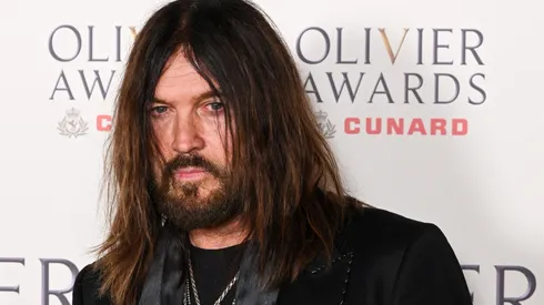 Billy Ray Cyrus poses inside the Winners Room at The Olivier Awards 2026 with Cunard at the Royal Albert Hall.
