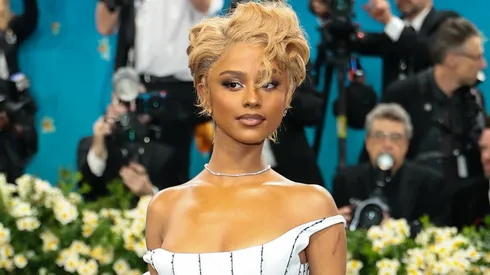 Tyla attends the 2025 Met Gala Celebrating "Superfine: Tailoring Black Style" at Metropolitan Museum of Art.