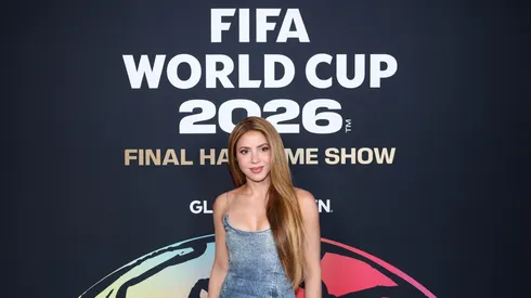 Shakira attends the announcement of the FIFA World Cup Final Halftime Show during Global Citizen NOW 2026 at Spring Studios.