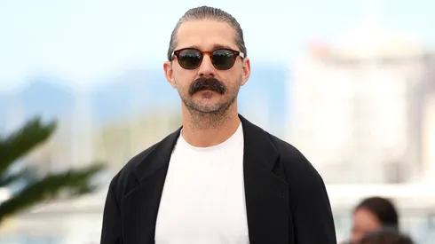 Shia LaBeouf poses during the "Slauson Rec" photocall at the 78th annual Cannes Film Festival at Palais des Festivals on May 18, 2025 in Cannes, France.