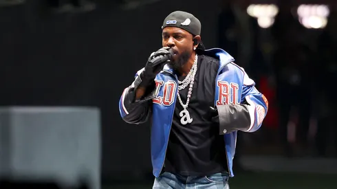 Kendrick Lamar performs onstage during Apple Music Super Bowl LIX Halftime Show at Caesars Superdome on February 09, 2025 in New Orleans, Louisiana.