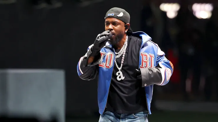 Kendrick Lamar performs onstage during Apple Music Super Bowl LIX Halftime Show at Caesars Superdome on February 09, 2025 in New Orleans, Louisiana.