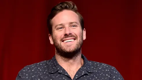 Actor Armie Hammer speaks at the "Cars 3" Press Conference at Anaheim Convention Center.