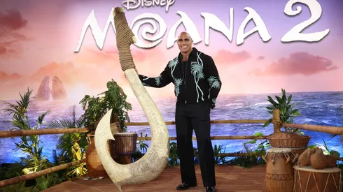 Dwayne 'The Rock' Johnson attends the UK Premiere of Walt Disney Animation Studios' "Moana 2" at Cineworld Leicester Square.