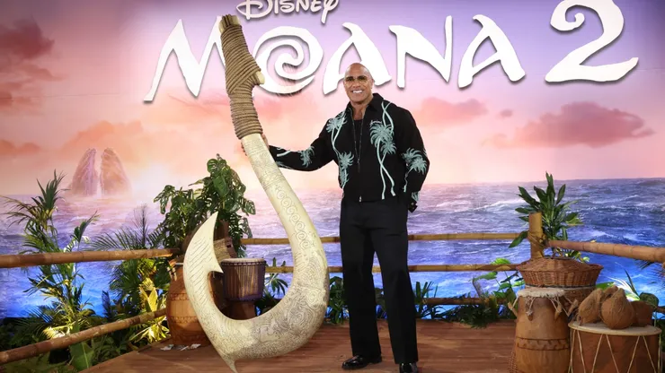 Dwayne 'The Rock' Johnson attends the UK Premiere of Walt Disney Animation Studios' "Moana 2" at Cineworld Leicester Square.