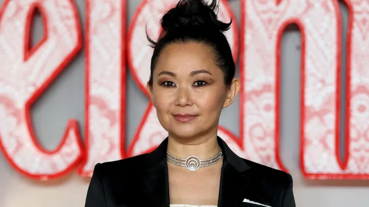 Hong Chau attends the "Wuthering Heights" UK Premiere at Odeon Luxe Leicester Square on February 05, 2026 in London, England.