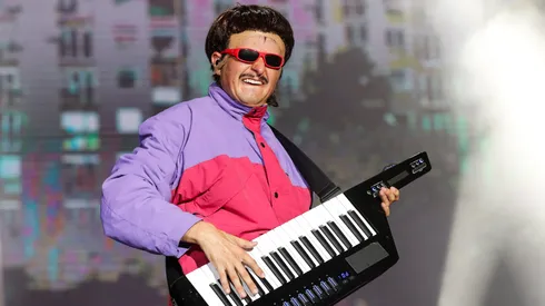 Oliver Tree performs during the Exit Festival 2024 at Petrovaradin Fortress on July 11, 2024 in Novi Sad, Serbia.