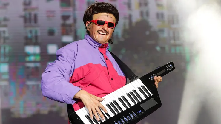 Oliver Tree performs during the Exit Festival 2024 at Petrovaradin Fortress on July 11, 2024 in Novi Sad, Serbia.